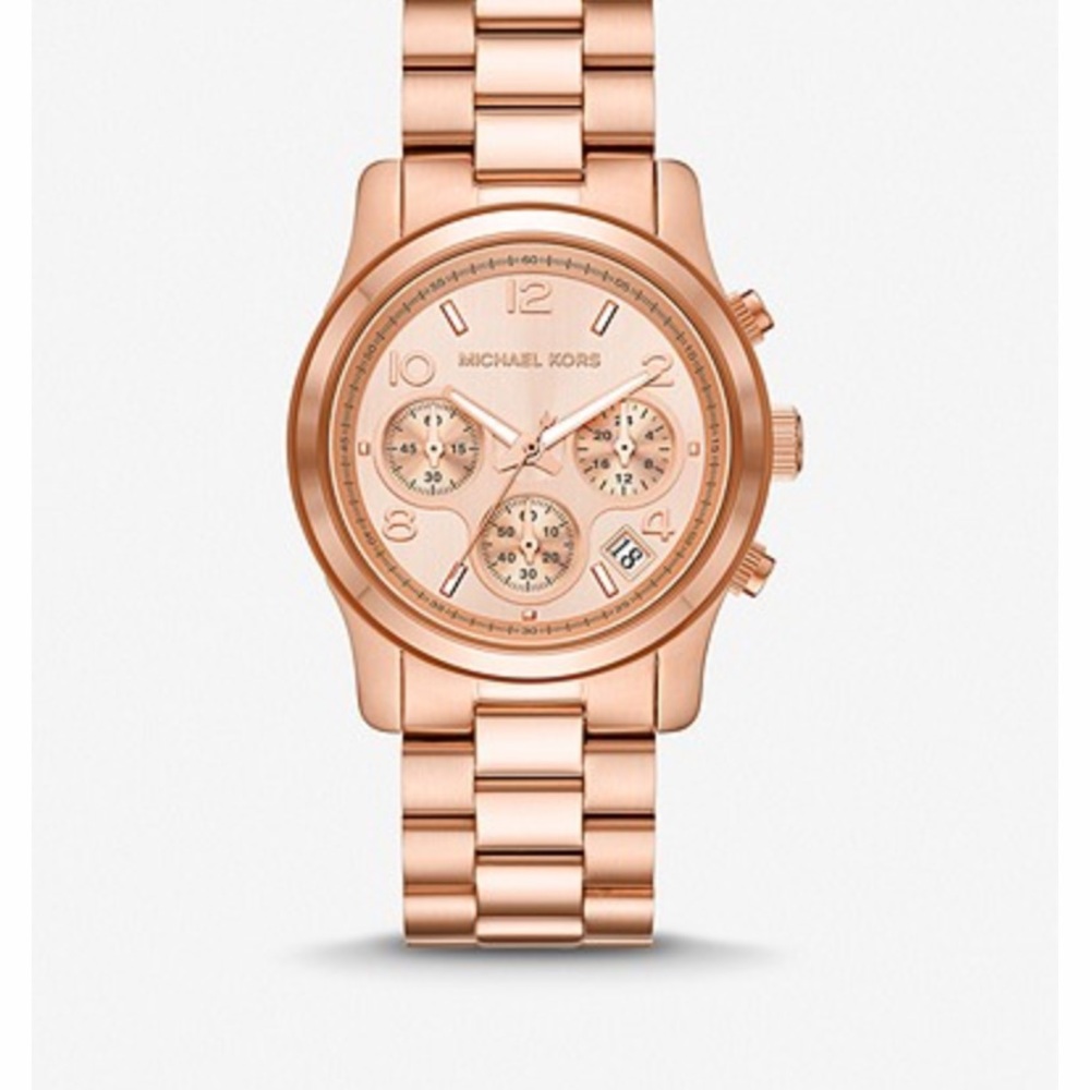 Michael Kors Rose Gold Women’s Large Faced Watch!